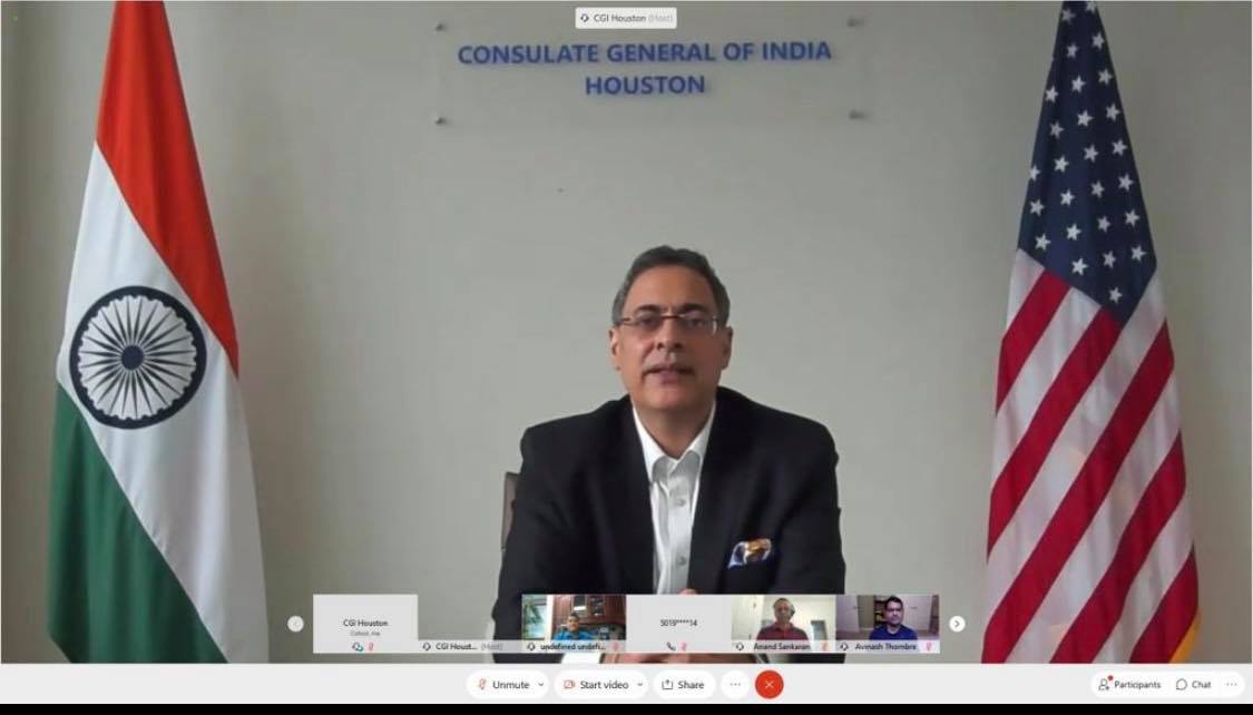 Consul General's interaction with the Indian-American community in Arkansas , on October 9,2020